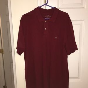 Vineyard Vines Slim fit burgundy/red polo